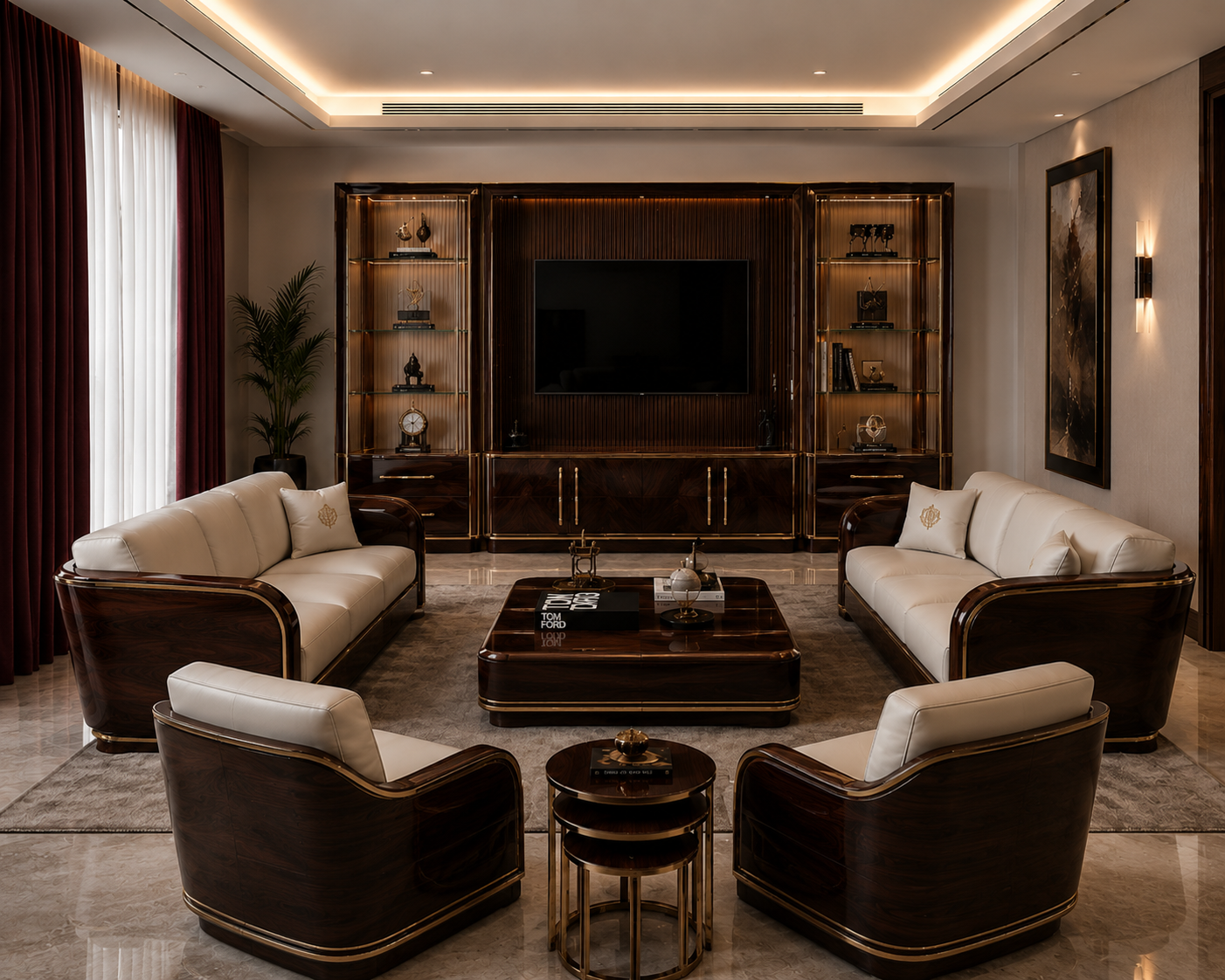 TURNA Wooden Sofa Set
